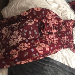 Red floral romper/dress